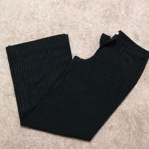 Pin stripe wide leg dress pants